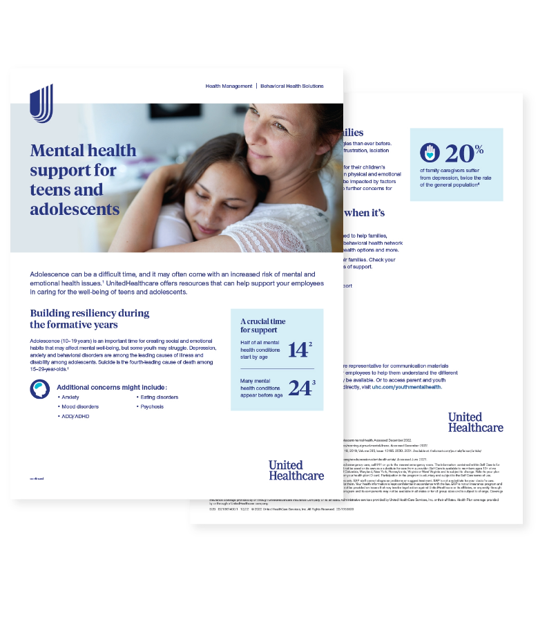 Mental health support for teens and adolescents (pdf) Opens a new window