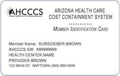 Arizona Medicaid Card