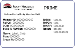 Colorado RMHP Medicaid Card