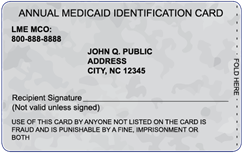North Carolina Medicaid Card