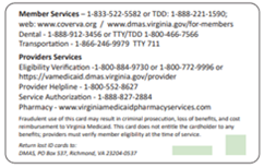 VA Cardinal Care Card Back